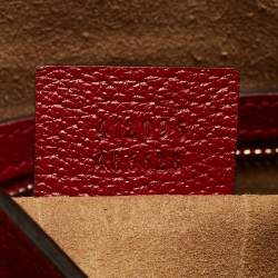 Pre Owned Gucci Red/Beige Tian GG Supreme Canvas Shopper Tote