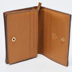 Gucci Brown/Beige GG Supremes and Leather Mickey Mouse Flap Card Case 