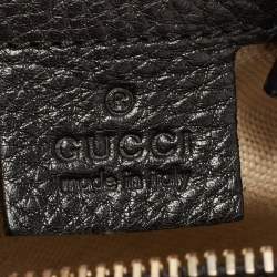 مملوكة مسبقًا حقيبة بوسطن غوتشي فنتدج ويب جلد بنيه متوسطة