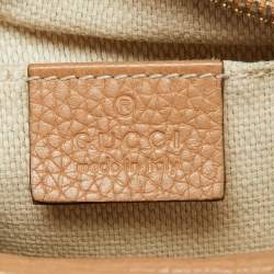 Pre Owned Gucci Beige Leather Small Soho Disco Shoulder Bag