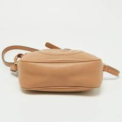 Pre Owned Gucci Beige Leather Small Soho Disco Shoulder Bag
