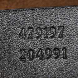 Pre Owned Gucci Beige/Black GG Supreme Canvas and Leather Medium Padlock Tote