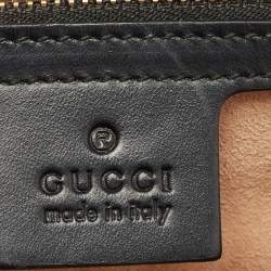 Gucci Black Guccissima Leather Medium Padlock Shoulder Bag