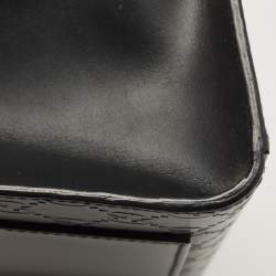 Gucci Black Guccissima Leather Medium Padlock Shoulder Bag