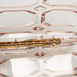 Pre Owned Gucci Clear Brown Plexiglass Aristrographic Box Clutch