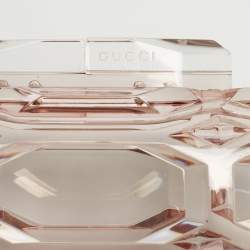 Pre Owned Gucci Clear Brown Plexiglass Aristrographic Box Clutch