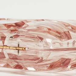 Pre Owned Gucci Clear Brown Plexiglass Aristrographic Box Clutch