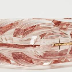 Pre Owned Gucci Clear Brown Plexiglass Aristrographic Box Clutch