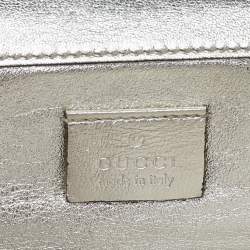 Pre Owned Gucci Gold Leather Romy Clutch