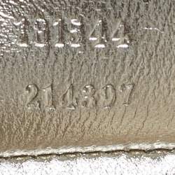 Pre Owned Gucci Gold Leather Romy Clutch