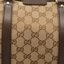 Pre Owned Gucci Beige/Ebony GG Canvas Medium Joy Boston Bag