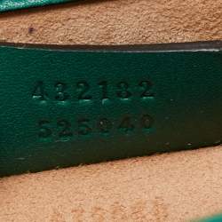 Pre Owned Gucci Green Leather Small Pearl Studded Padlock Shoulder Bag