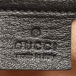 Pre Owned Gucci Black Diagonal Matelasse Leather GG Marmont Tote