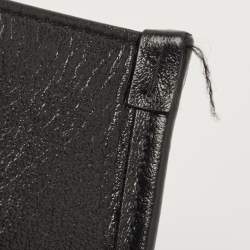 Pre Owned Gucci Black Diagonal Matelasse Leather GG Marmont Tote