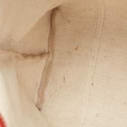 مملوكة مسبقًا Gucci Red/Blue GG Supreme Canvas and Patent Leather Medium Heart Tattoo Joy Tote