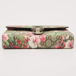 Gucci Multicolor GG Blooms Supreme Canvas and Leather Dionysus Wallet On Chain