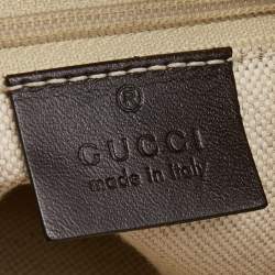 Pre Owned Gucci Beige/Brown GG Canvas and Leather Medium Sukey Tote