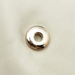 Pre Owned Gucci Off White Leather Small Britt Tassel Hobo