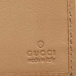 Gucci Beige GG Canvas and Leather Flap Continental Wallet