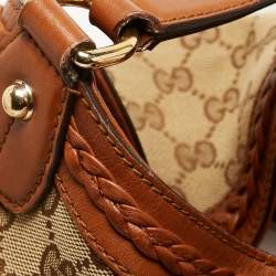 مملوكة مسبقًا Gucci Beige/Brown GG Canvas and Leather Brick Lane Tote