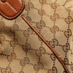 مملوكة مسبقًا Gucci Beige/Brown GG Canvas and Leather Brick Lane Tote