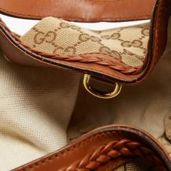 مملوكة مسبقًا Gucci Beige/Brown GG Canvas and Leather Brick Lane Tote