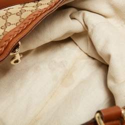 مملوكة مسبقًا Gucci Beige/Brown GG Canvas and Leather Brick Lane Tote