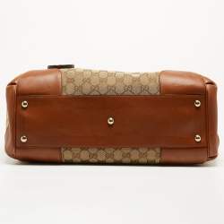 مملوكة مسبقًا Gucci Beige/Brown GG Canvas and Leather Brick Lane Tote