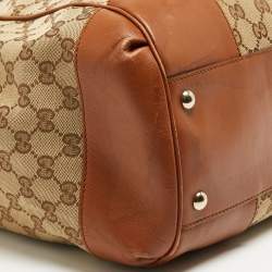 مملوكة مسبقًا Gucci Beige/Brown GG Canvas and Leather Brick Lane Tote