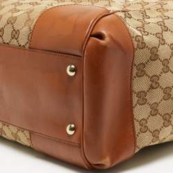 مملوكة مسبقًا Gucci Beige/Brown GG Canvas and Leather Brick Lane Tote