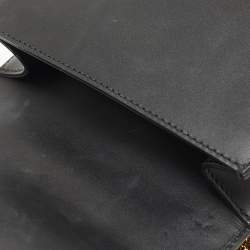 Pre Owned Gucci Black Leather Mini Web Chain Sylvie Crossbody Bag