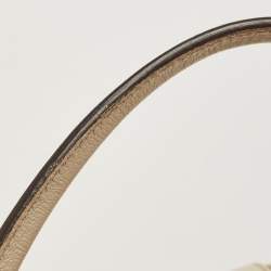 Pre Owned Gucci White/Beige GG Canvas and Leather Princy Tote 