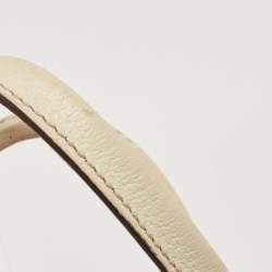 Pre Owned Gucci White/Beige GG Canvas and Leather Princy Tote 