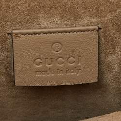 Pre Owned Gucci Beige GG Supreme Canvas and Suede Mini Dionysus Shoulder Bag