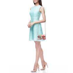 Gucci Pink/Beige GG Supremes Canvas Super Mini Blooms Dionysus Chain Bag