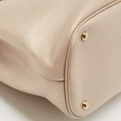 مملوكة مسبقًا Gucci Rose Gold Leather Medium Bright Bit Tote
