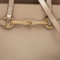 مملوكة مسبقًا Gucci Rose Gold Leather Medium Bright Bit Tote