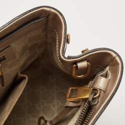 مملوكة مسبقًا Gucci Rose Gold Leather Medium Bright Bit Tote