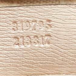 مملوكة مسبقًا Gucci Rose Gold Leather Medium Bright Bit Tote