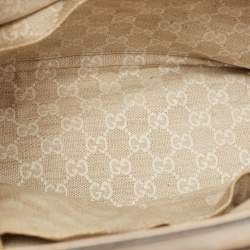 مملوكة مسبقًا Gucci Rose Gold Leather Medium Bright Bit Tote