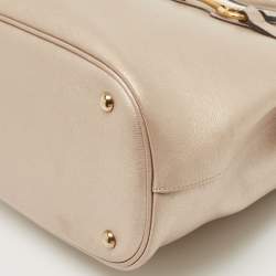 مملوكة مسبقًا Gucci Rose Gold Leather Medium Bright Bit Tote