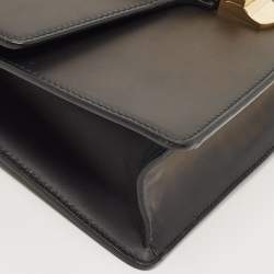 Pre Owned Gucci Black Leather Small Sylvie Web Shoulder Bag