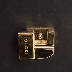 Pre Owned Gucci Black Leather Small Sylvie Web Shoulder Bag