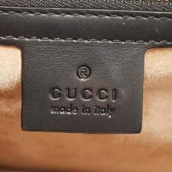 Pre Owned Gucci Black Leather Small Sylvie Web Shoulder Bag