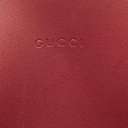 Pre Owned Gucci Burgundy/Beige GG Supreme Canvas Medium Blooms Reversible Tote