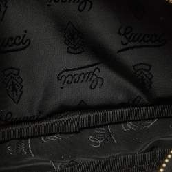 Pre Owned Gucci Black Guccissima Leather Zip Crossbody Bag
