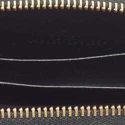 Gucci Black Guccissima Leather Zip Around Card Case