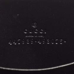 Gucci Black Guccissima Leather Zip Around Card Case