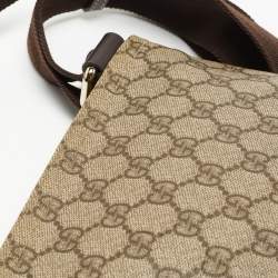 Gucci Beige GG Supreme Canvas Crossbody Bag