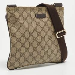 Gucci Beige GG Supreme Canvas Crossbody Bag